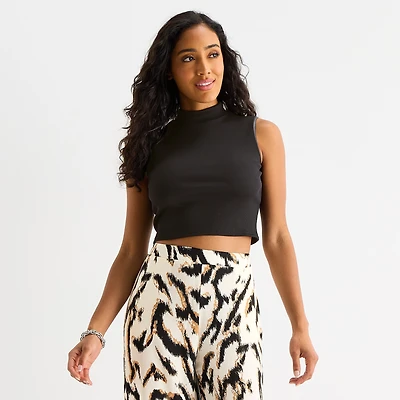 Bold Elements Womens Sleeveless Mock Neck Top