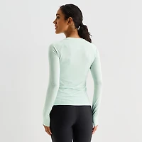 Xersion Womens Crew Neck Long Sleeve Active T-Shirt