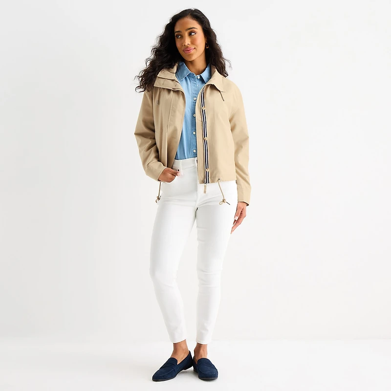 St. John's Bay Womens Hooded Lightweight Anorak