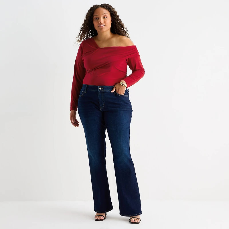 Bold Elements Womens Plus Highest Rise Skinny Fit Jean