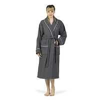 Linum Home Textiles Embroidered Christmas Tree Waffle Terry Bathrobe Unisex Adult Long Sleeve Length Robe