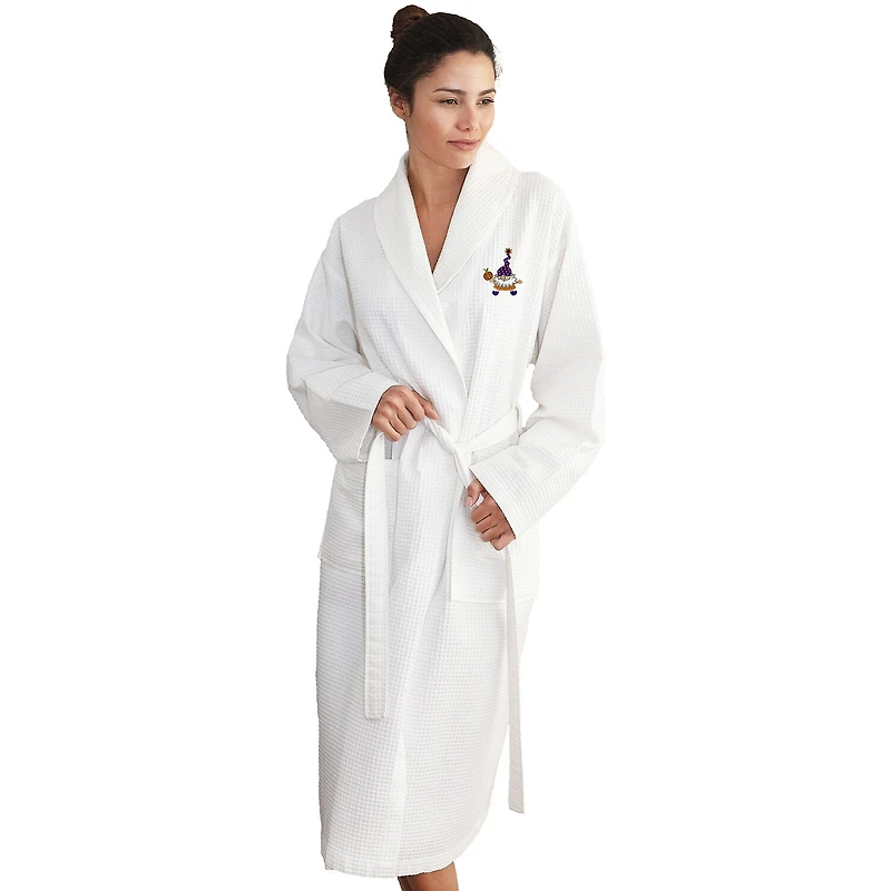 Linum Home Textiles Halloween Waffle Weave Bathrobe Unisex Adult Long Sleeve Length Robe