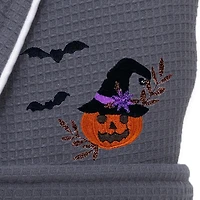 Linum Home Textiles Halloween Waffle Terry Bathrobe Unisex Adult Long Sleeve Length Robe