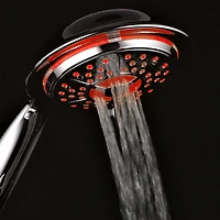 PowerSpa® All-Chrome LED Handheld Shower with Air Jet LED Turbo Pressure-Boost Nozzle Technology