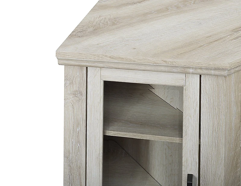 48" Wood Corner Fireplace Media TV Stand Console