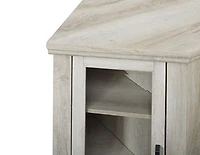 48" Wood Corner Fireplace Media TV Stand Console
