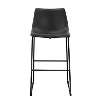 2-pc. Faux Leather Kitchen Barstools