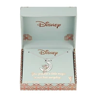 Disney Classics Womens Crystal Pure Silver Over Brass Moon 18 Inch Pendant Necklace