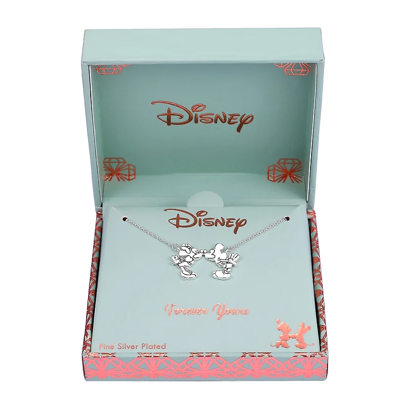 Disney Classics Womens Pure Silver Over Brass 16 Inch Pendant Necklace