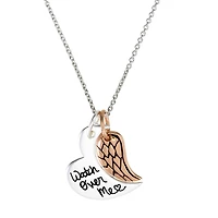 Footnotes Angel Sterling Silver 16 Inch Link Pendant Necklace