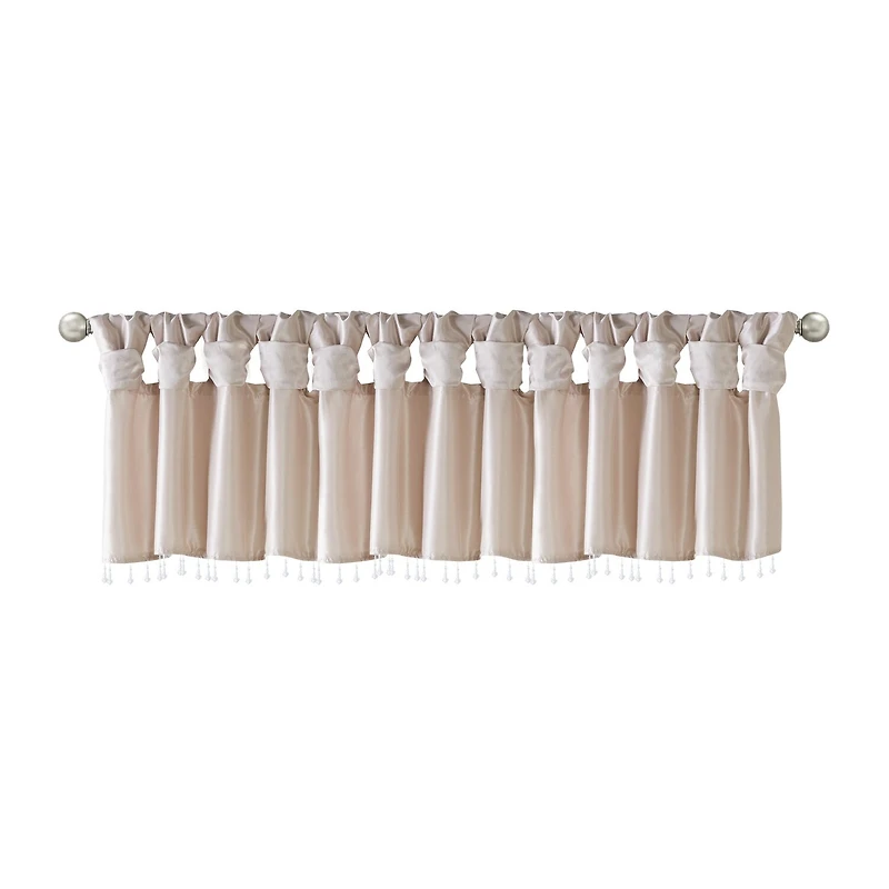 Madison Park Natalie 50"W X 26"L Lightweight Twisted Tab Top Tailored Valance