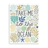 Lumaprints Under Seas Treasures Iv Gold Neutral Giclee Canvas Art