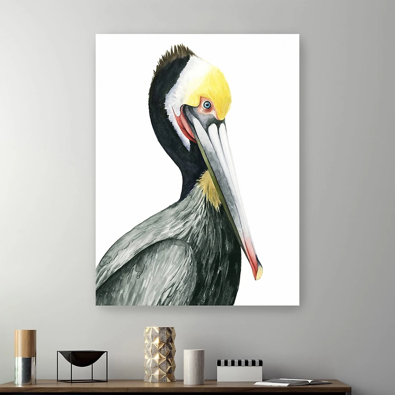 Lumaprints Watercolor Pelican I Giclee Canvas Art