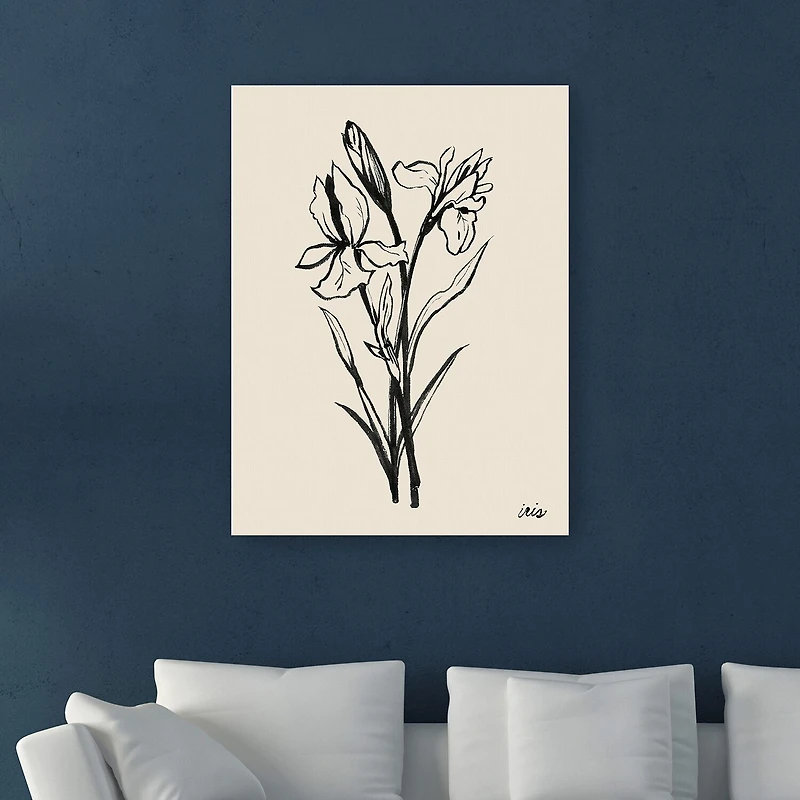 Lumaprints Iris Sketch I Giclee Canvas Art