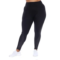 White Mark Womens High Rise 28" Plus Full Length Leggings