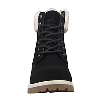 Lugz Womens Convoy Fur Block Heel Lace Up Boots