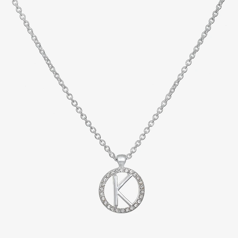 Bijoux Bar Delicates Initial Womens 16 Inch Pendant Necklace