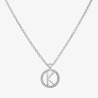 Bijoux Bar Delicates Initial Womens 16 Inch Pendant Necklace