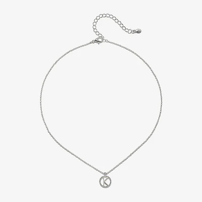 Bijoux Bar Delicates Initial Womens 16 Inch Pendant Necklace