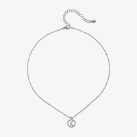 Bijoux Bar Delicates Initial Womens 16 Inch Pendant Necklace