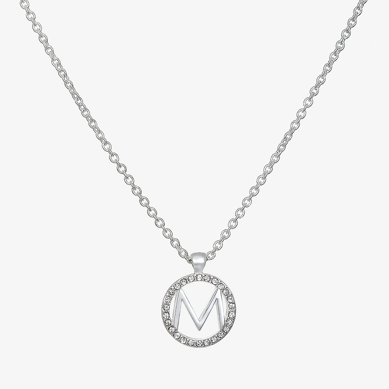 Bijoux Bar Delicates Initial Womens 16 Inch Pendant Necklace