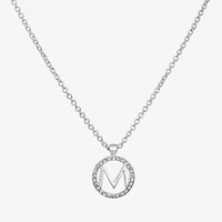Bijoux Bar Delicates Initial Womens 16 Inch Pendant Necklace