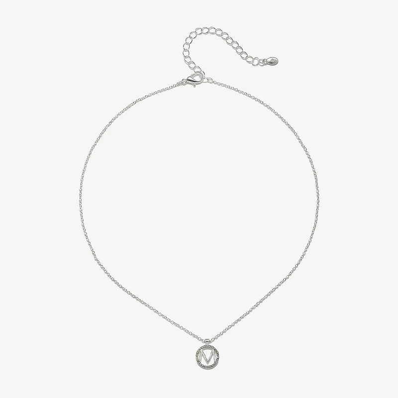 Bijoux Bar Delicates Initial Womens 16 Inch Pendant Necklace
