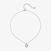 Bijoux Bar Delicates Initial Womens 16 Inch Pendant Necklace