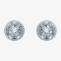 (G / Si2-Si3) Diamond Accent Lab Grown White Diamond Sterling Silver 4.8mm Round Stud Earrings