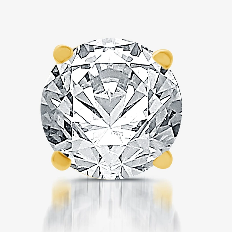 Classic Collection 1/2 CT. T.W. Natural White Diamond 10K Gold 5.2mm Single Earring