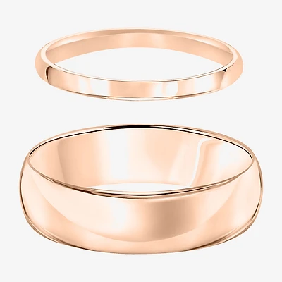 Unisex Adult 10K Gold Wedding Ring Set