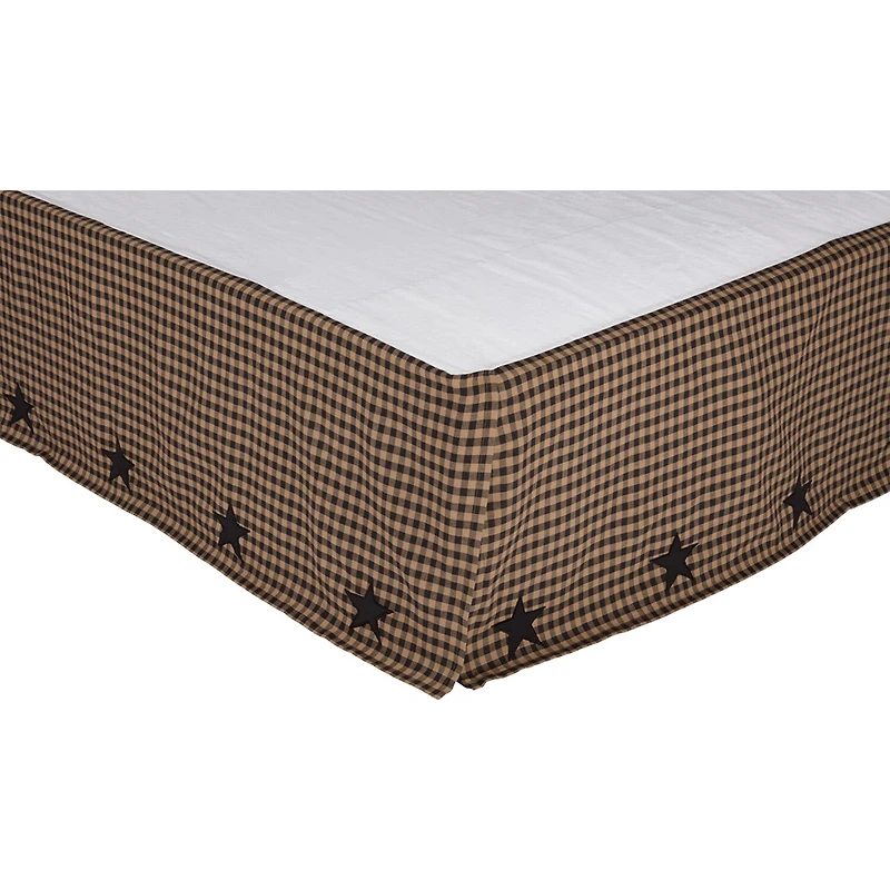 VHC Brands Country Check Star 16" Bed Skirt