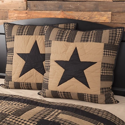 VHC Brands Country Check Star Euro Sham