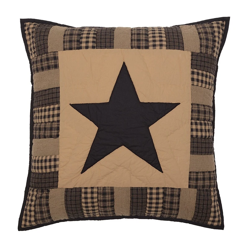 VHC Brands Country Check Star Euro Sham