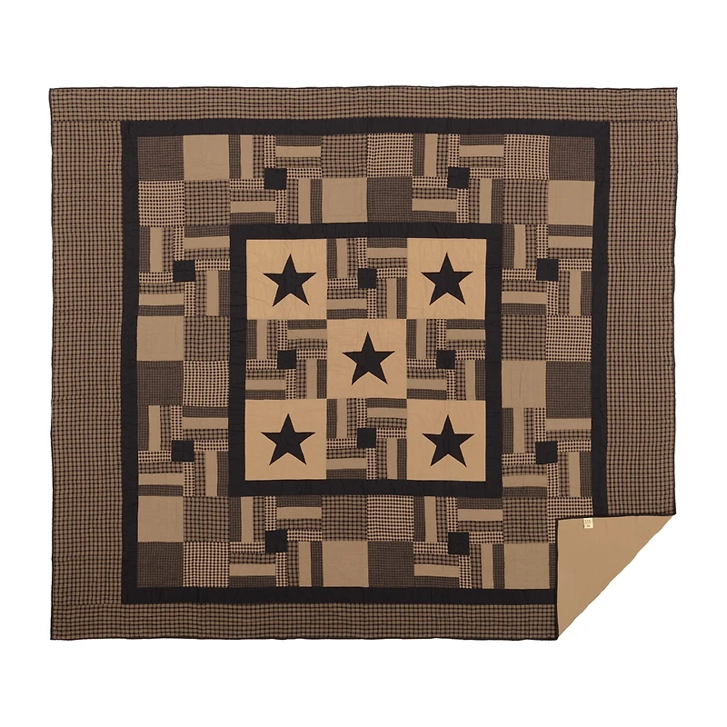 VHC Brands Country Check Star Reversible Quilt
