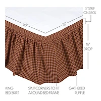 VHC Brands Patriotic Patch 16" Bed Skirt