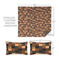 VHC Brands Patriotic Patch Reversible Quilt Set