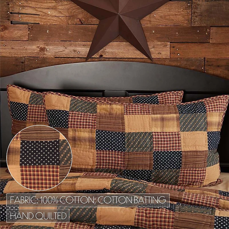 VHC Brands Patriotic Patch Pillow Sham
