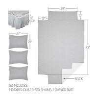 VHC Brands Sawyer Mill Patch 5-pc. Reversible Quilt Set