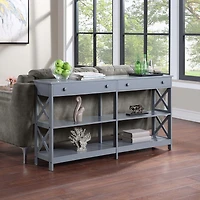 Oxford 2-Drawer Storage Console Table with Shelves