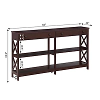Oxford 2-Drawer Storage Console Table with Shelves