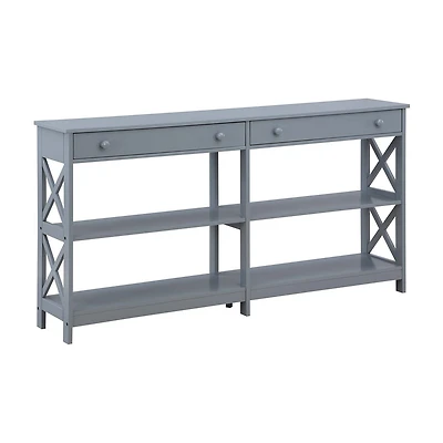 Oxford 2-Drawer Storage Console Table with Shelves