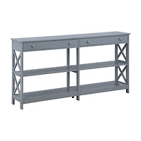 Oxford 2-Drawer Storage Console Table with Shelves