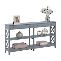 Oxford 2-Drawer Storage Console Table with Shelves
