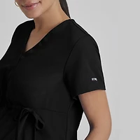 Grey's Anatomy™ by Barco Classic Grt094 Lilah 2-Pocket Mock Wrap Womens Maternity V Neck Short Sleeve Moisture Wicking Scrub Top