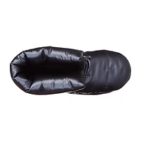 Isotoner Mikaela Nylon Puffer Womens Memory Foam Bootie Slippers