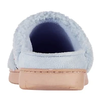 Isotoner Clara Recycled Berber Hoodback Womens Memory Foam Clog Slippers