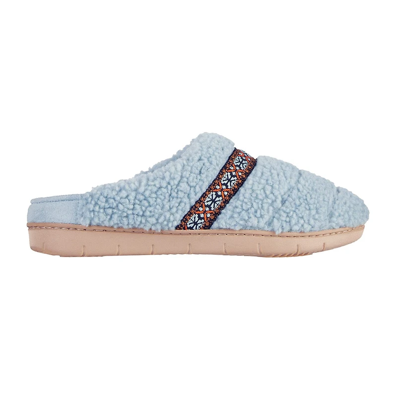 Isotoner Clara Recycled Berber Hoodback Womens Memory Foam Clog Slippers
