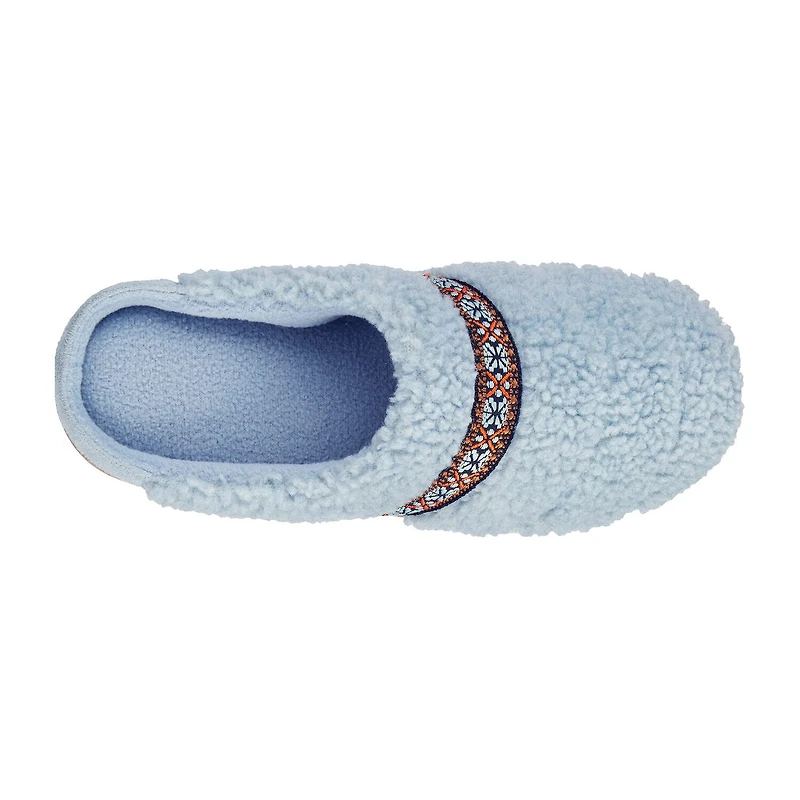 Isotoner Clara Recycled Berber Hoodback Womens Memory Foam Clog Slippers