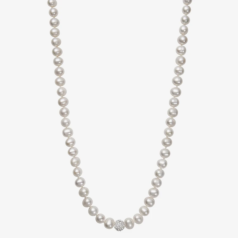 Womens White Cultured Freshwater Pearl Sterling Silver -pc. Jewelry Set